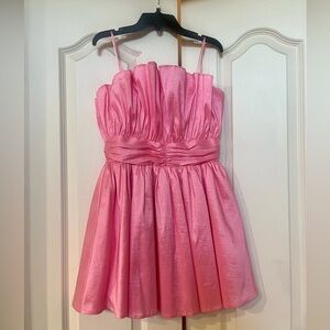 Pink Strapless Mini Dress